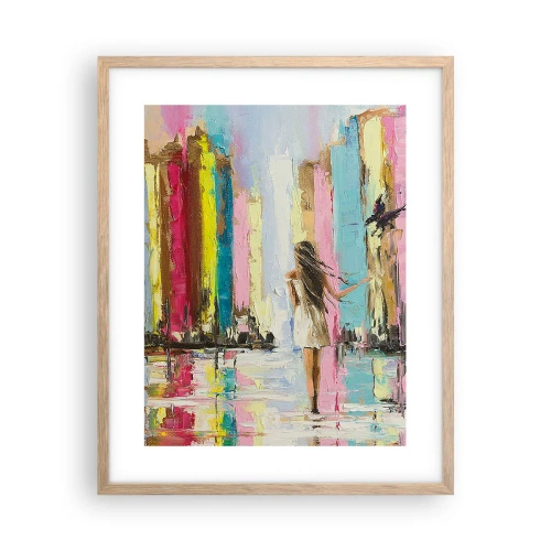 Poster in cornice rovere chiaro - Seguimi - 40x50 cm