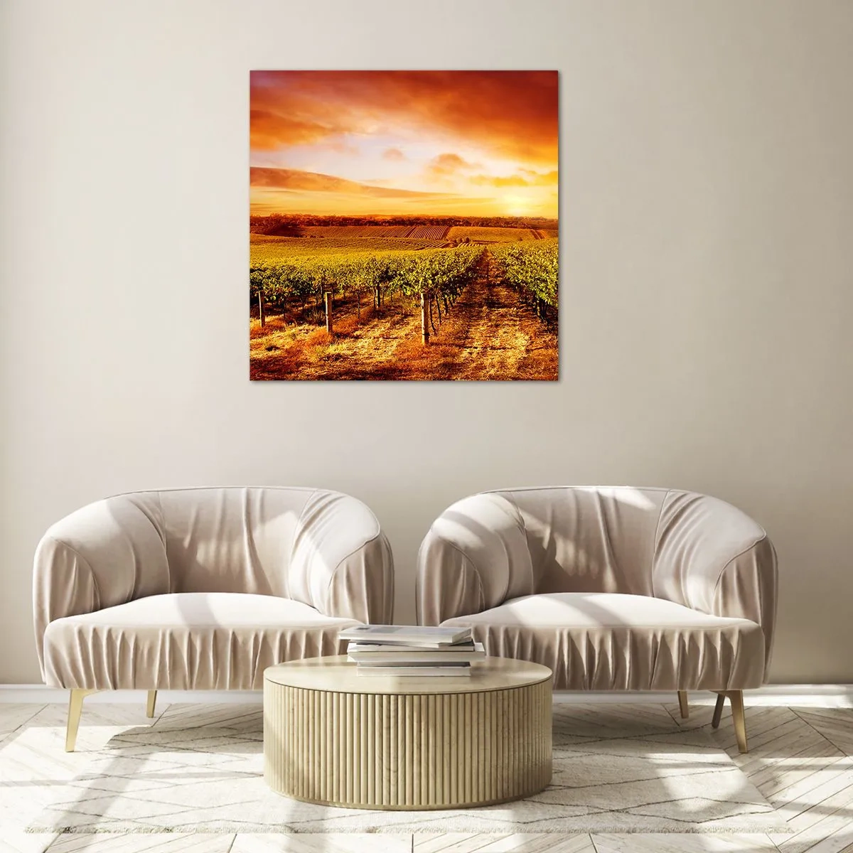 Quadro su vetro - Profumo di frutta con una nota di sole - 60x60 cm