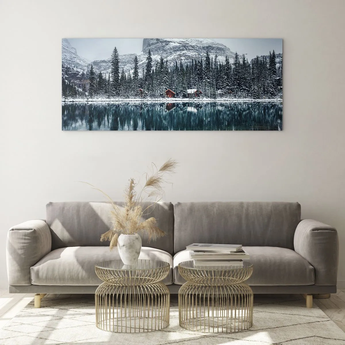 Quadro su vetro - Rifugio canadese - 100x40 cm