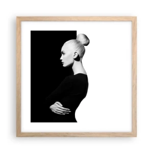 Poster in cornice rovere chiaro - Semplicemente donna - 40x40 cm
