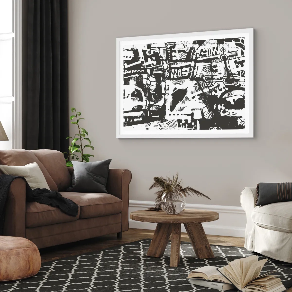 Poster in cornice bianca - Ordine o caos? - 40x30 cm