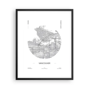 Poster in cornice nera - Anatomia Vancouver - 40x50 cm