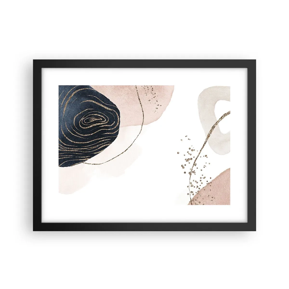 Poster in cornice nera - Tutto scorre - 40x30 cm