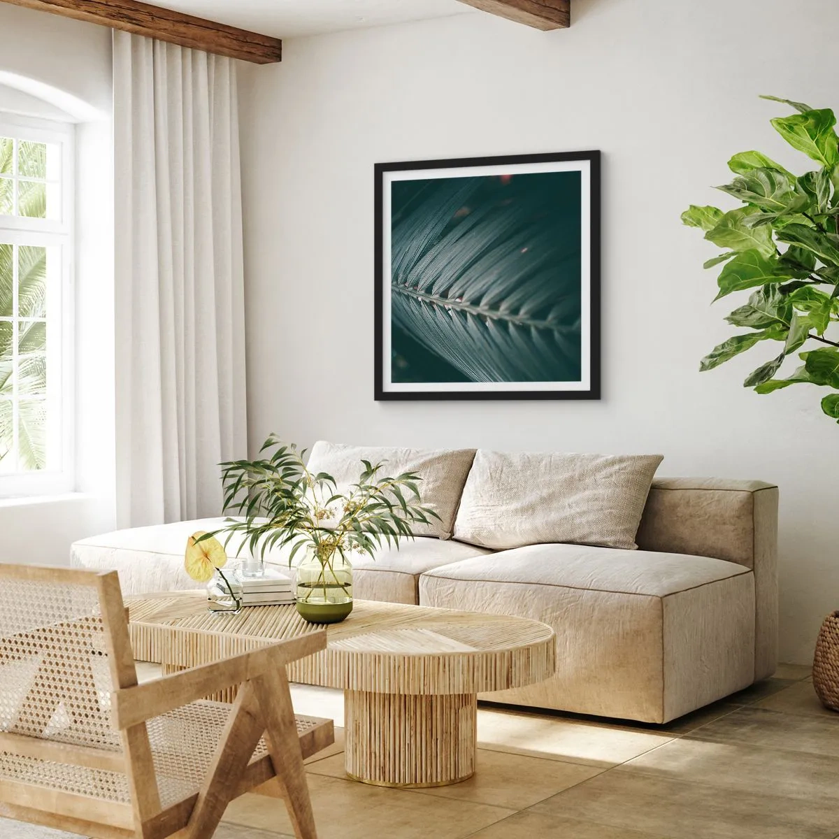 Poster in cornice nera - La precisione della natura - 30x30 cm