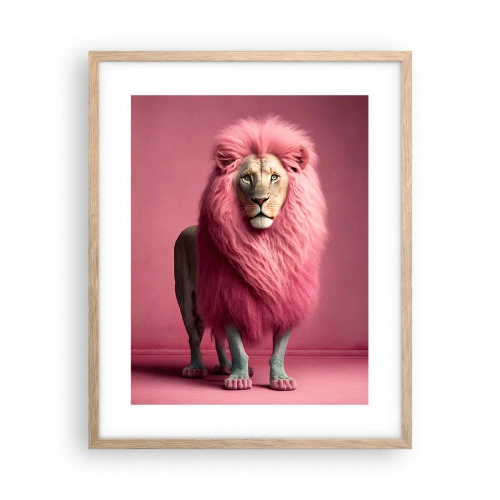 Poster in cornice rovere chiaro - E non mette più paura - 40x50 cm