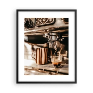 Poster in cornice nera - Lo splendore del caffè - 40x50 cm