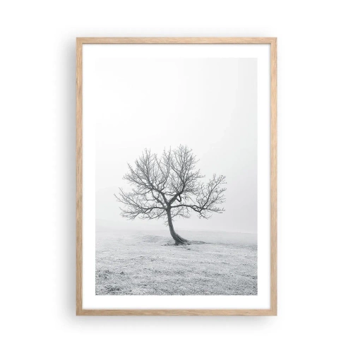 Poster in cornice rovere chiaro - Contro il nulla - 50x70 cm