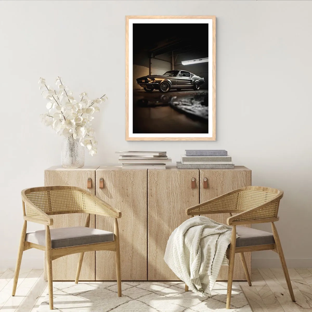 Poster in cornice rovere chiaro - Ritorno al passato - 40x50 cm