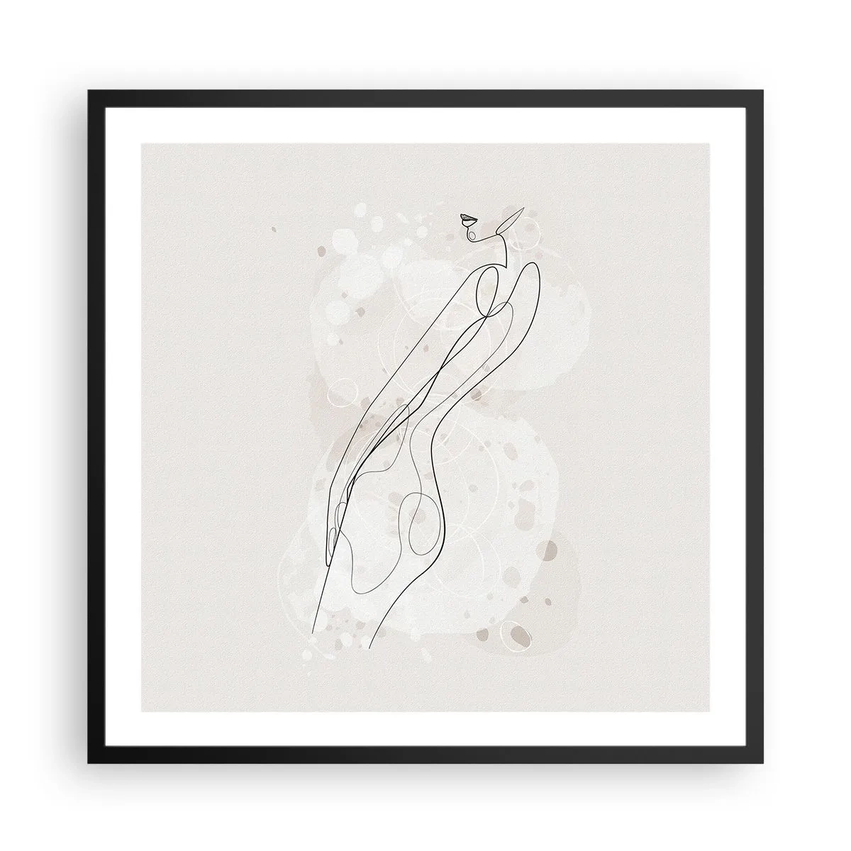 Poster in cornice nera - Errando con lo sguardo - 60x60 cm