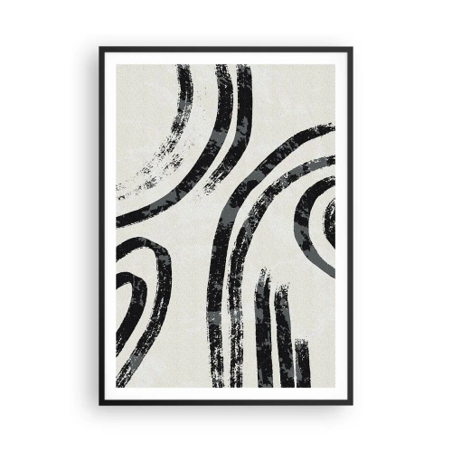 Poster in cornice nera - Interrotto a metà - 70x100 cm