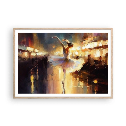 Poster in cornice rovere chiaro - Miracolo nella strada - 100x70 cm
