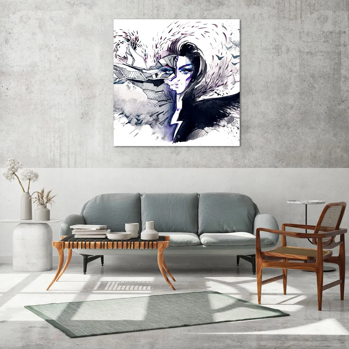 Quadro su vetro - Bella e demoniaca - 30x30 cm