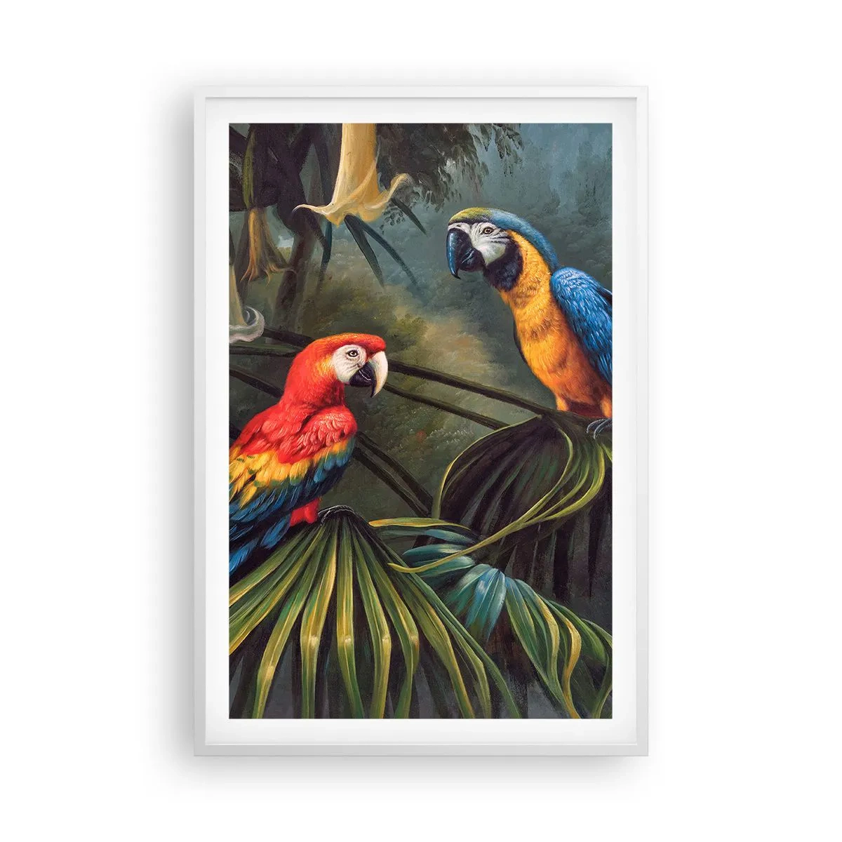 Poster in cornice bianca - Romanticità ai tropici - 61x91 cm