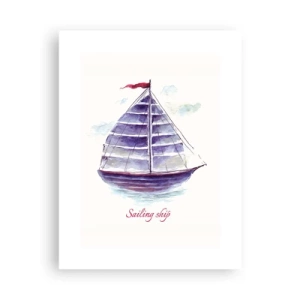 Poster - Gonfie vele e mare calmo - 30x40 cm