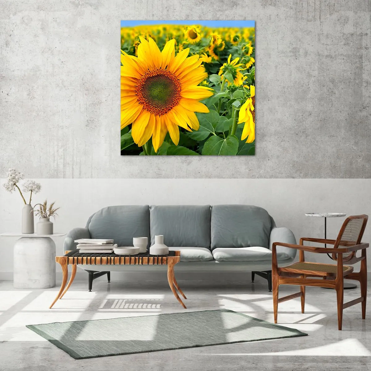 Quadro su vetro - Centinaia di soli ardono - 30x30 cm