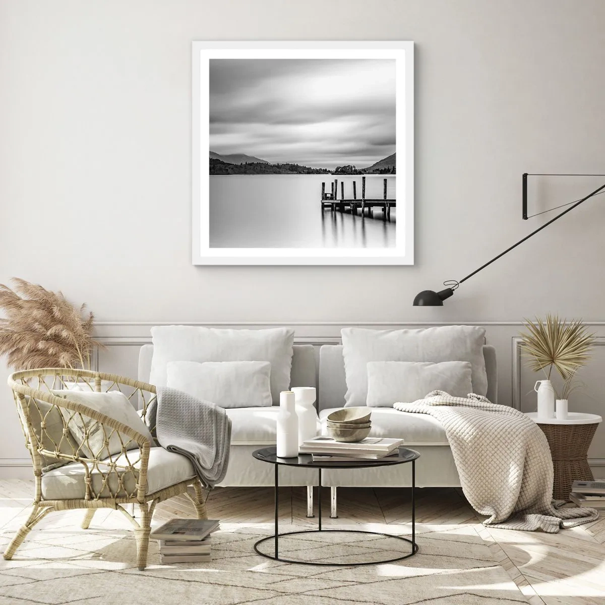 Poster in cornice bianca - Mitezza e forza - 30x30 cm