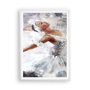 Poster in cornice bianca - Delicata e leggera come il tulle - 70x100 cm