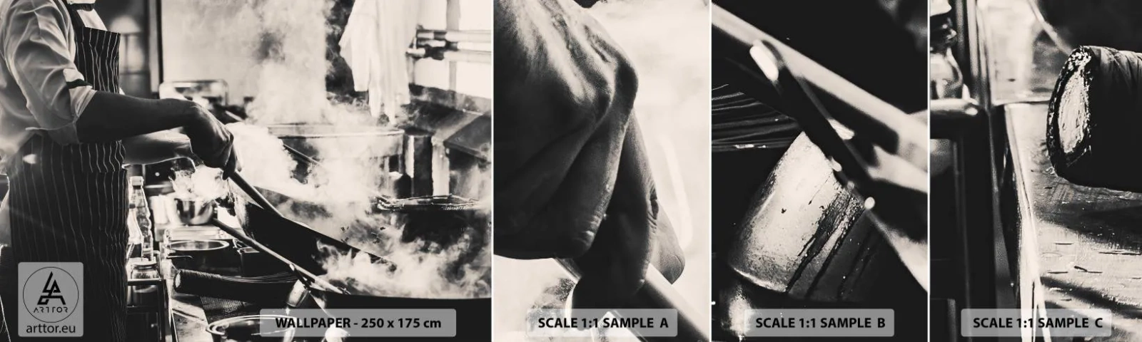 Campione Di Fotomurale Standard Eco - L'alchimia dei sapori - Cucina, Gastronomia, Ristorante - 100x30 cm