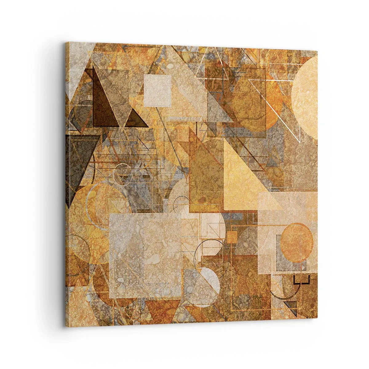 Quadro su tela - Stampe su Tela - Studio cubista in marrone - 60x60 cm