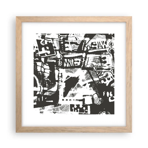 Poster in cornice rovere chiaro - Ordine o caos? - 30x30 cm