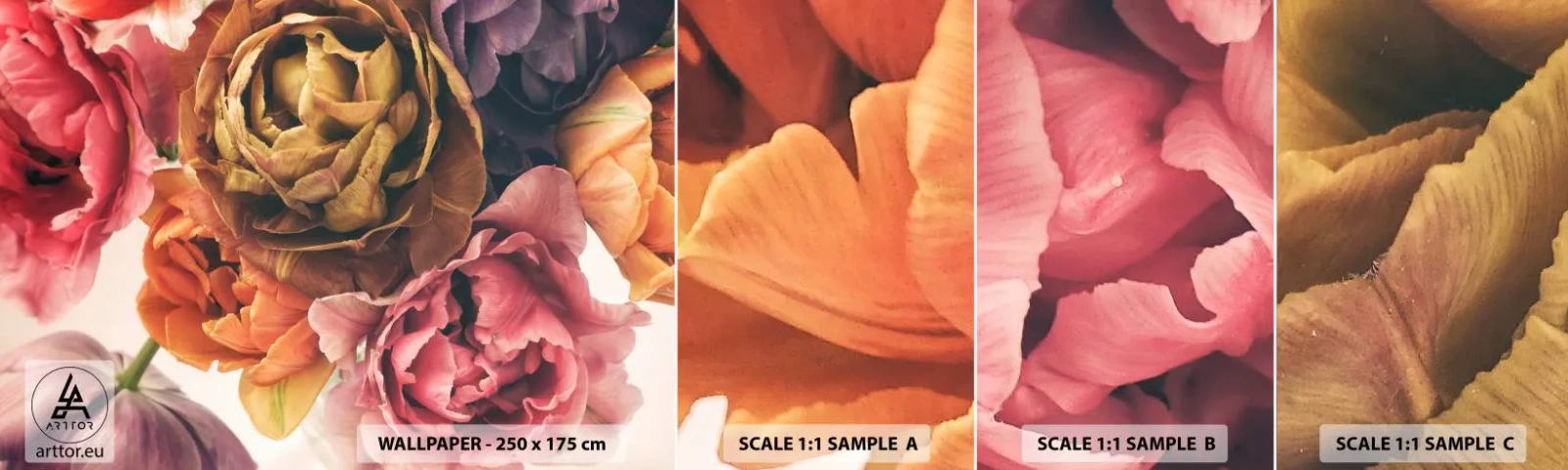 Campione Di Fotomurale Standard Eco - La festa della vita - Mazzo di fiori, Fiori, Peonia - 100x30 cm