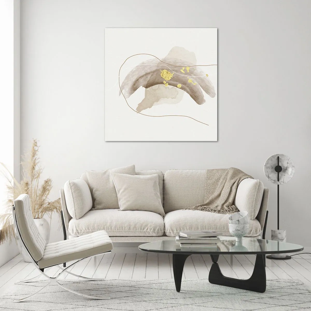 Quadro su vetro - Incontro nello spazio - 50x50 cm