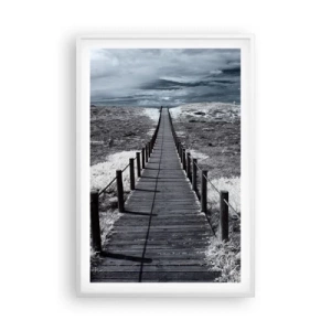 Poster in cornice bianca - Sulla riva - 61x91 cm