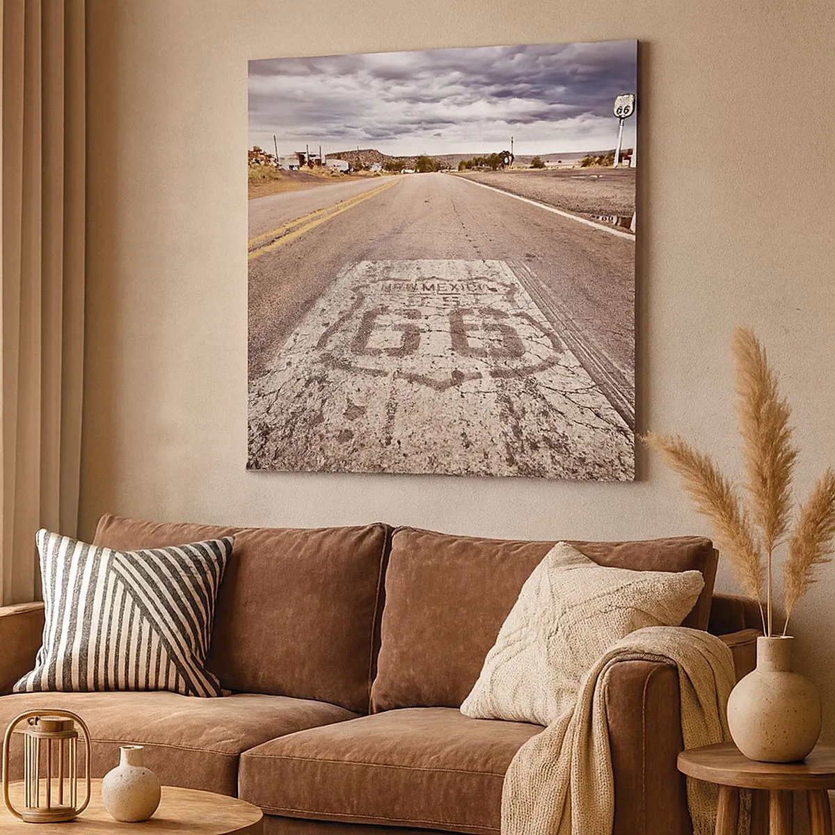 Quadro su tela - Stampe su Tela - La Route 66: una leggenda americana - 30x30 cm