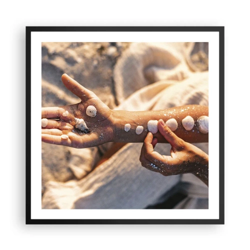 Poster in cornice nera - La bellezza a portata di mano - 60x60 cm