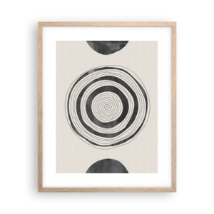 Poster in cornice rovere chiaro - Conta ciò che sta in mezzo - 40x50 cm