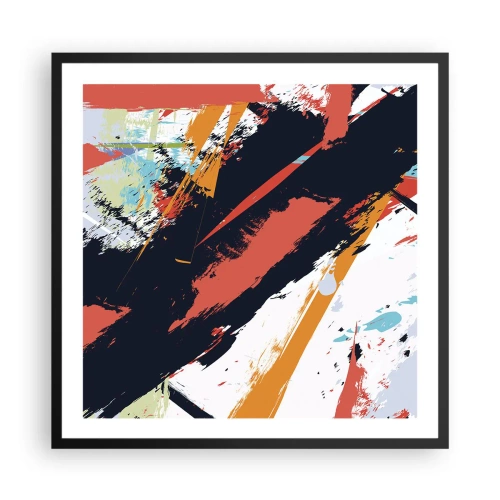 Poster in cornice nera - Composizione dinamica - 60x60 cm