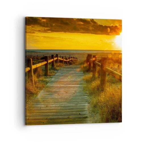 Quadro su tela - Stampe su Tela - Immerse nell'oro vecchio - 70x70 cm