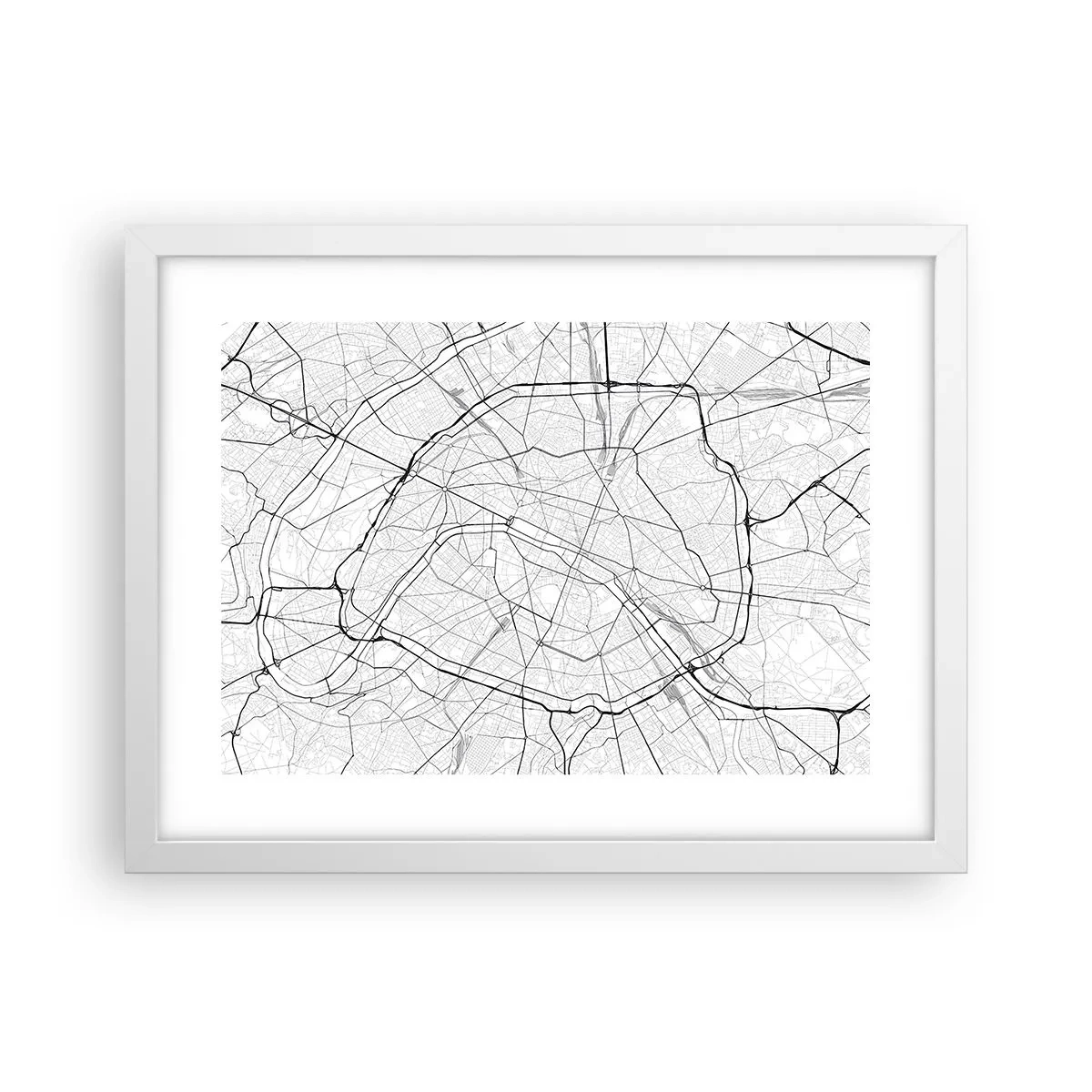 Poster in cornice bianca - Il fiore di Parigi - 40x30 cm