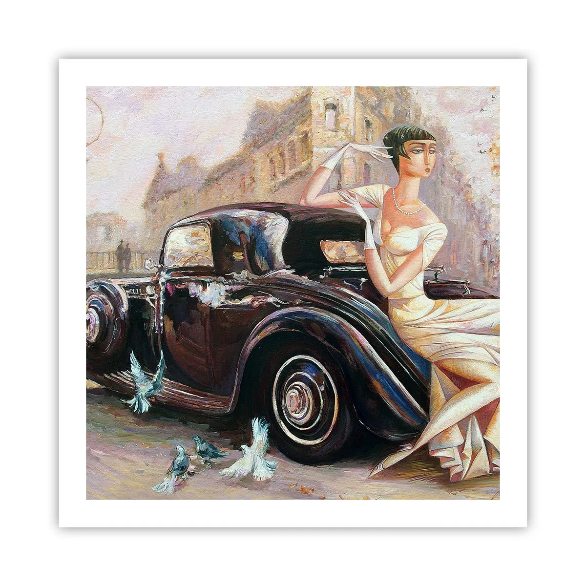 Poster - Eleganza in stile retro - 60x60 cm