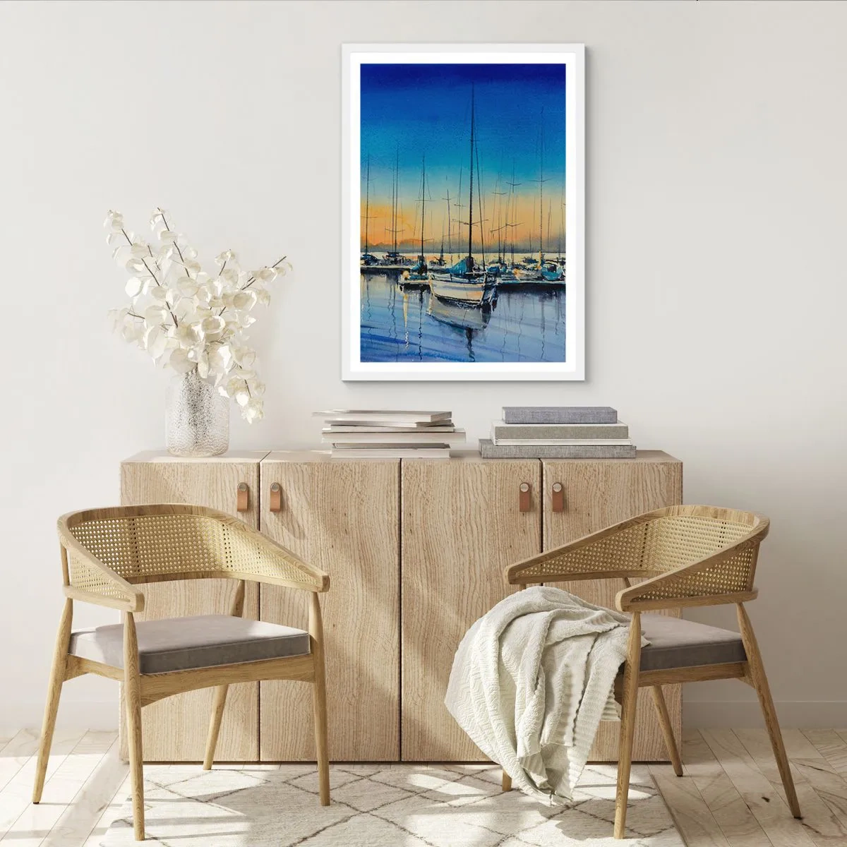 Poster in cornice bianca - La fine di una buona giornata - 61x91 cm