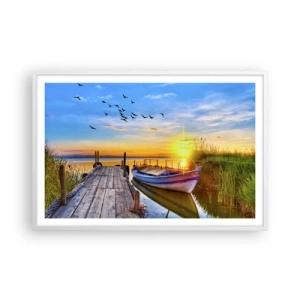 Poster in cornice bianca - A domani - 91x61 cm