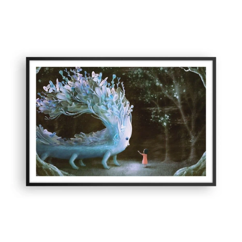 Poster in cornice nera - Incontro fantastico - 91x61 cm