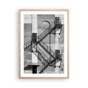Poster in cornice rovere chiaro - Stile industriale - 50x70 cm