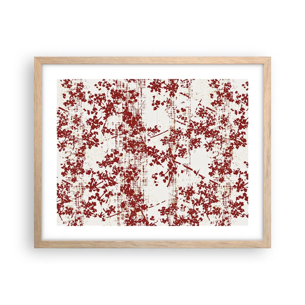 Poster in cornice rovere chiaro - Come l'antico percalle - 50x40 cm