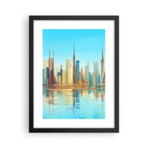 Poster in cornice nera - Metropoli assolata - 30x40 cm