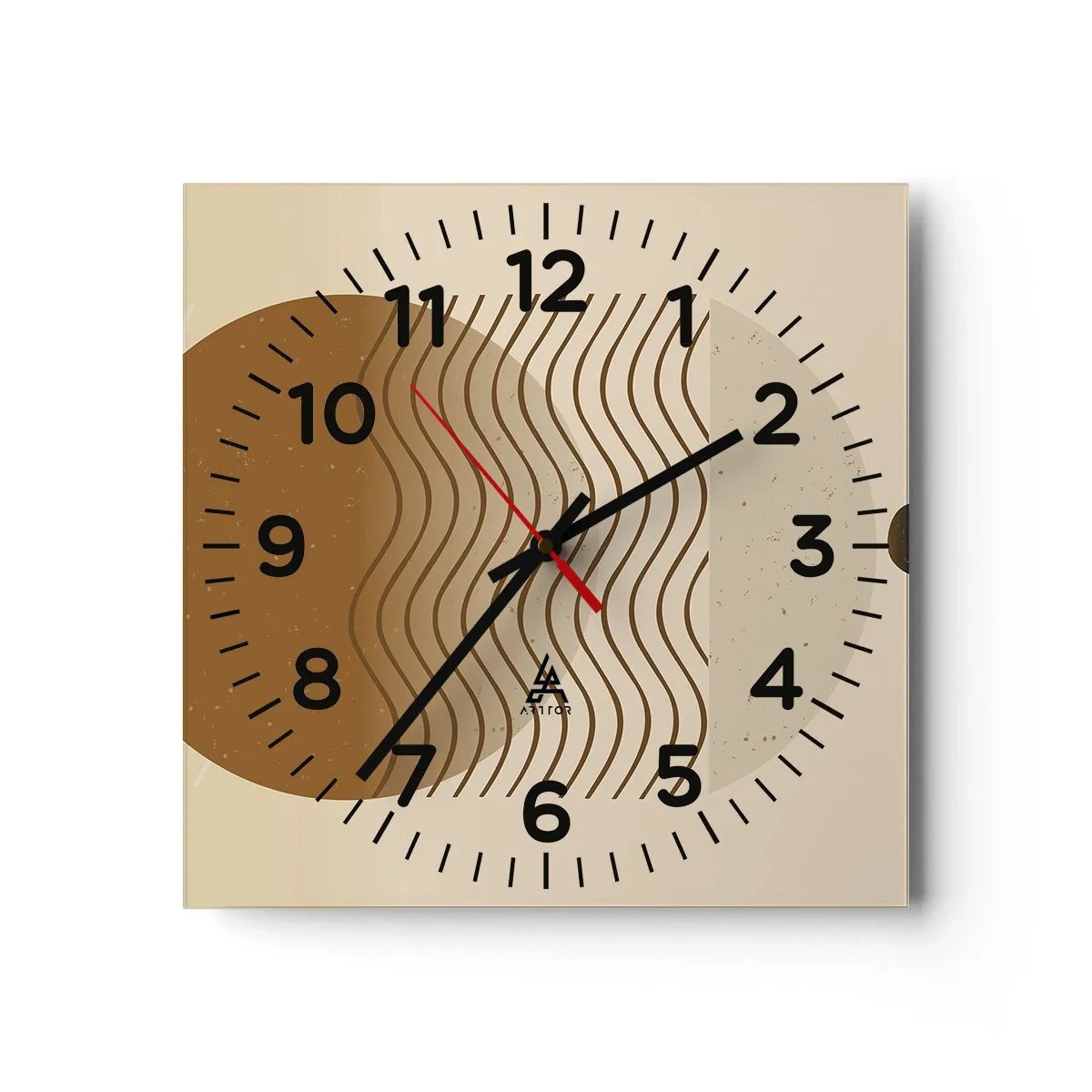 Orologio da parete - Orologio in Vetro - Sull'origine delle figure geometriche - 30x30 cm