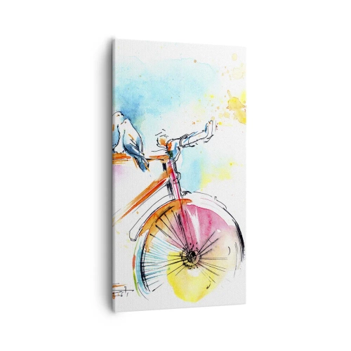 Quadro su tela - Stampe su Tela - In due in bicicletta - 55x100 cm