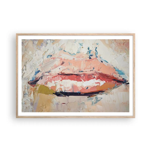 Poster in cornice rovere chiaro - Risveglia i sensi - 100x70 cm