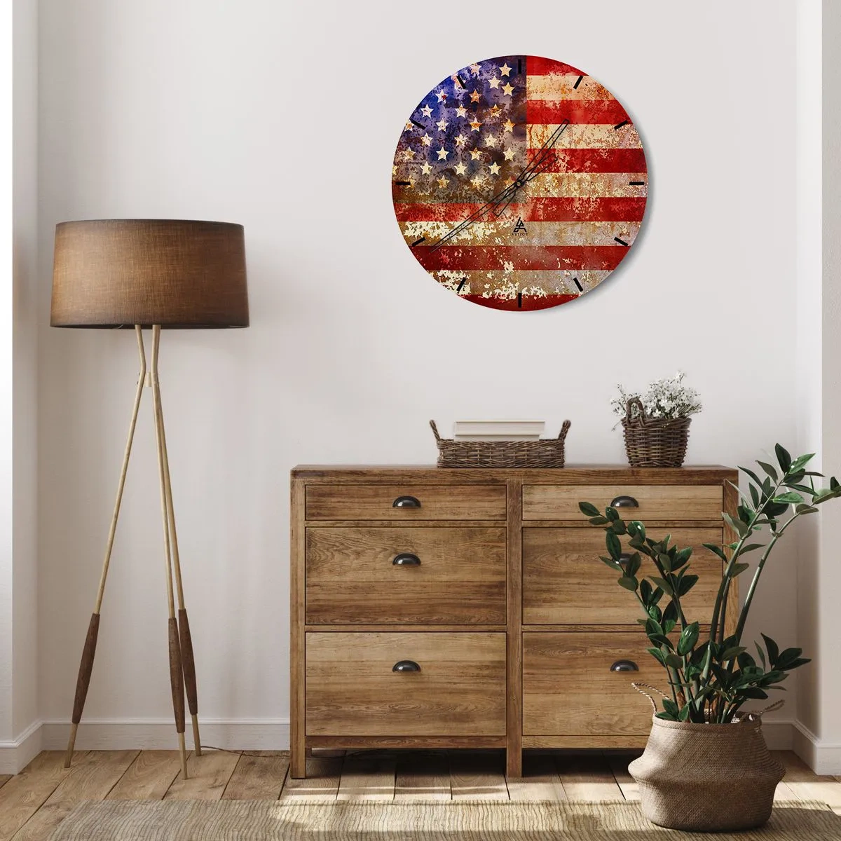 Orologio da parete - Orologio in Vetro - L'attimo non passa - 40x40 cm