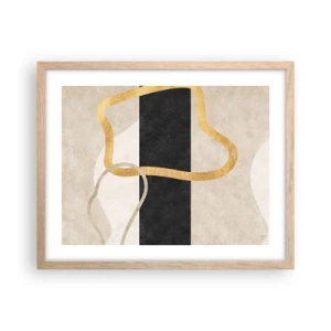 Poster in cornice rovere chiaro - Forme intrecciate - 50x40 cm