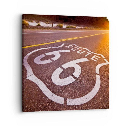 Quadro su tela - Stampe su Tela - La mitica Route 66 - 30x30 cm