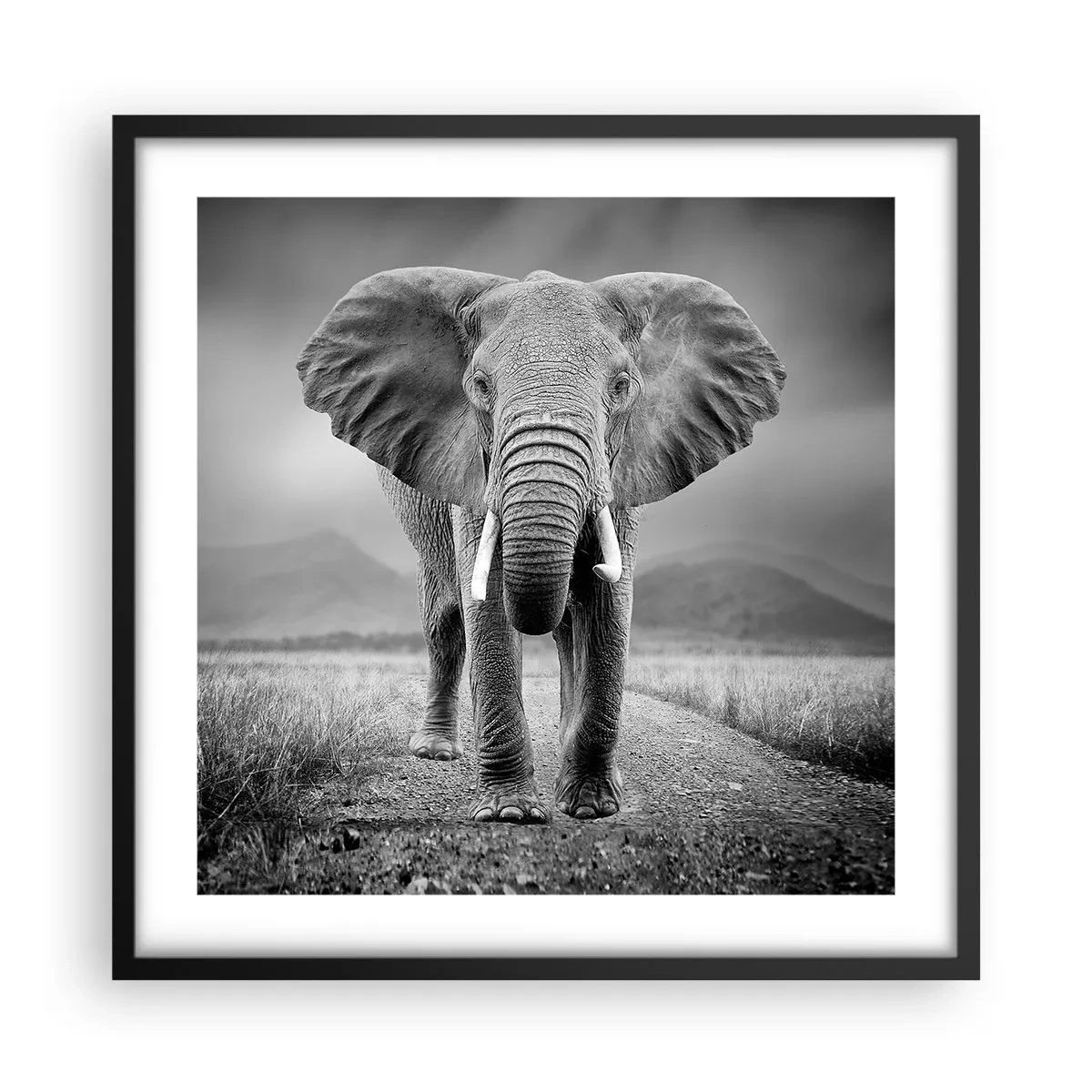 Poster in cornice nera - Il padrone di casa dà il benvenuto - 50x50 cm