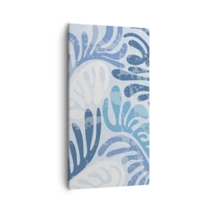 Quadro su tela - Stampe su Tela - Felci blu - 55x100 cm