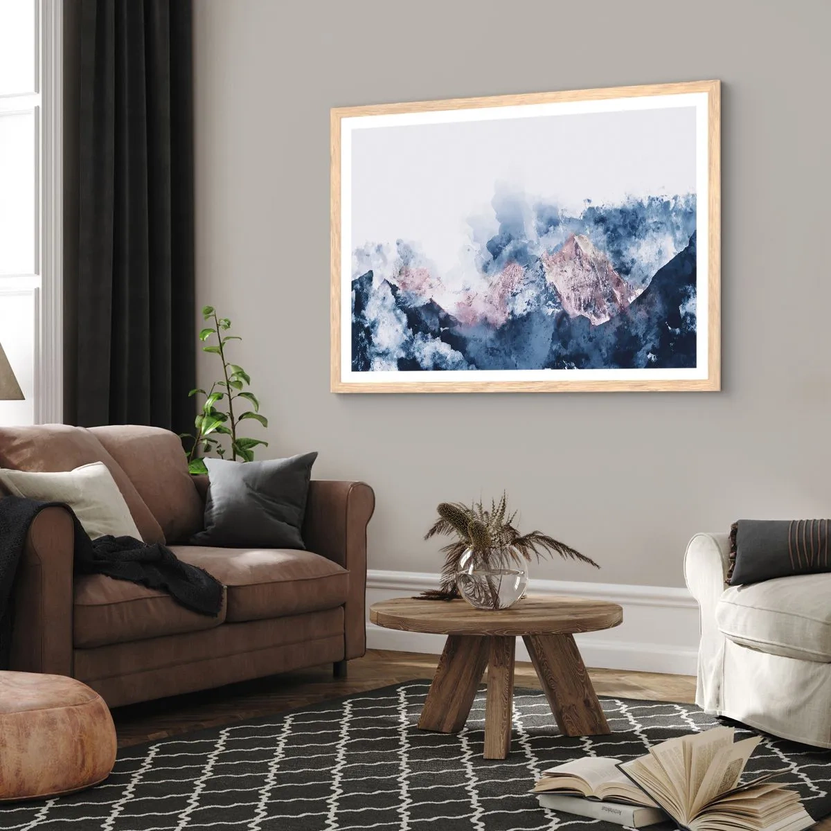 Poster in cornice rovere chiaro - Queste si che sono cime! - 91x61 cm