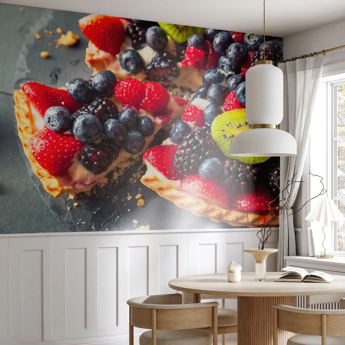 Fotomurali Standard Eco - Dolce vita! - Gastronomia, Crostata con frutta, Torta - 200x140 cm